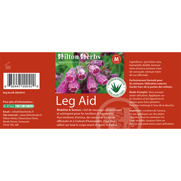 Etiquette Leg Aid de Hilton Herbs